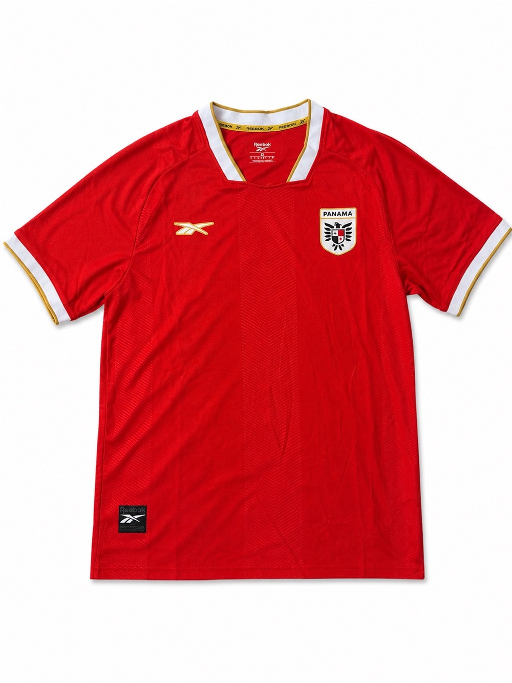 Reebok Red and Gold Panama Soccer Jersey